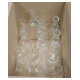box of glass beakers