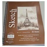 box of sketchbooks