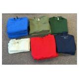 A lot of sweatshirts and T-shirts