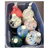tote of partially full acrylic paint