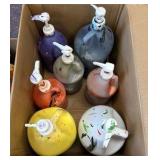 tote of almost full acrylic paints