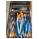 storm in a paint brushes with tray