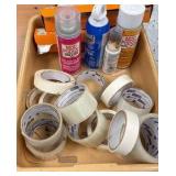 lot of tape, aluminum foil and clear acrylic