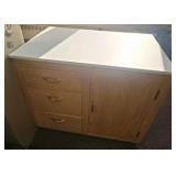 three drawer storage cabinet