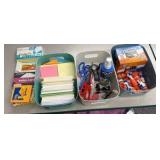 A lot of index cards, Post - It notes, scissors, glue sticks