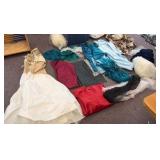 miscellaneous fabric, tulle and costume making items