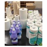 miscellaneous lot of cleaning supplies