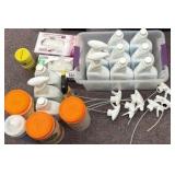 lot of open cleaning supplies