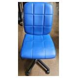blue office chair