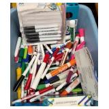 Bin of dry erase markers