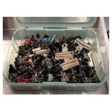 tote of various size binder clips