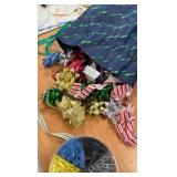 pipe cleaners, beads, bows and paper clips