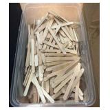 popsicle sticks, toothpicks and round reeds