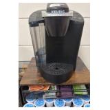 KEURIG with stand, drawer and pods