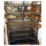 hanging file holder, desk filing system, a bucket and book ends