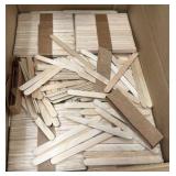 popsicle sticks, toothpicks and round reeds