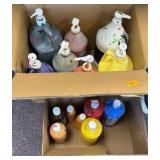 tote of almost full acrylic paints