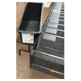 hanging file holder, desk filing system, a bucket and book ends