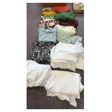 material scraps, buttons, ribbon and trim