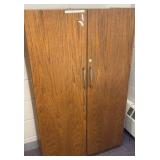 cabinet full of various solutions for science projects
