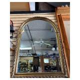 Quality Vintage Ornately Framed Dome Top Hall Mirror