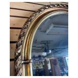 Quality Vintage Ornately Framed Dome Top Hall Mirror