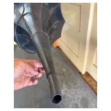 Excellent Antique Blue Metal Gramophone Horn by TT Company