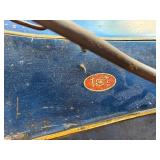 Excellent Antique Blue Metal Gramophone Horn by TT Company
