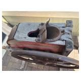 Antique Hand Crank Cast Iron & Wood Corn Sheller Machine