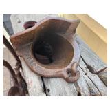 Antique Hand Crank Cast Iron & Wood Corn Sheller Machine