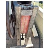 Antique Hand Crank Cast Iron & Wood Corn Sheller Machine