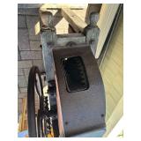 Antique Hand Crank Cast Iron & Wood Corn Sheller Machine