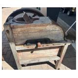 Antique Hand Crank Cast Iron & Wood Corn Sheller Machine