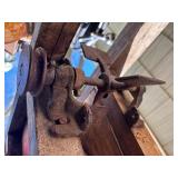 Antique Hand Crank Cast Iron & Wood Corn Sheller Machine