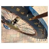 Fantastic Antique Folk Art Wooden Gambling Wheel