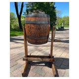 Very Nice antique Oak Barrel Butter Churn - "The Favorite"