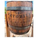 Very Nice antique Oak Barrel Butter Churn - "The Favorite"