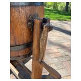 Very Nice antique Oak Barrel Butter Churn - "The Favorite"