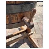 Very Nice antique Oak Barrel Butter Churn - "The Favorite"