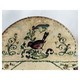 Antique Hand painted Weight Driven Wood Wall Clock