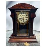 Antique Mantel Clock w/Pendulum & Key