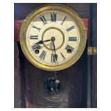 Antique Mantel Clock w/Pendulum & Key