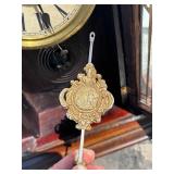 Antique Mantel Clock w/Pendulum & Key