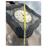 Antique French Mother-of-Pearl Inlaid Wall Clock