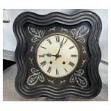 Antique French Mother-of-Pearl Inlaid Wall Clock