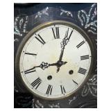 Antique French Mother-of-Pearl Inlaid Wall Clock