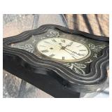 Antique French Mother-of-Pearl Inlaid Wall Clock