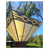 Tiffany Style Stained Glass Torchiere Floor Lamp