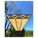 Tiffany Style Stained Glass Torchiere Floor Lamp