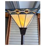 Tiffany Style Stained Glass Torchiere Floor Lamp